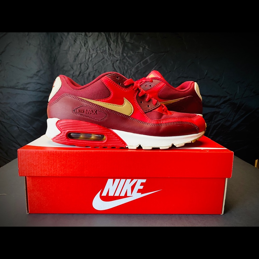 Nike Airmax 90 Gold and Red 9